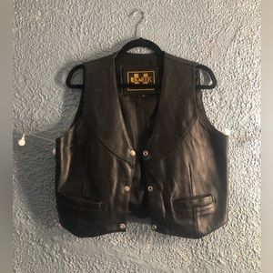 Vintage Leather Cowboy Vest